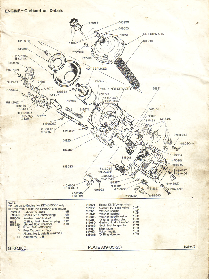 kf carburetor diagram carburettor details u s a and sweden up to engine no kf kf carburetor diagram carburettor details u s a and sweden up to engine no kf