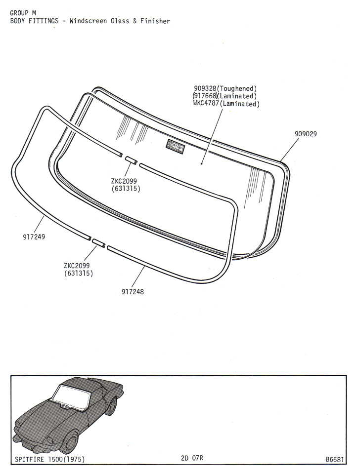 Windscreen Glass & Finisher Canley Classics