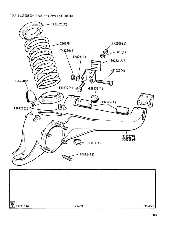 Trailing Arm and Spring Canley Classics