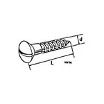 Woodscrew - Raised Head - Brass