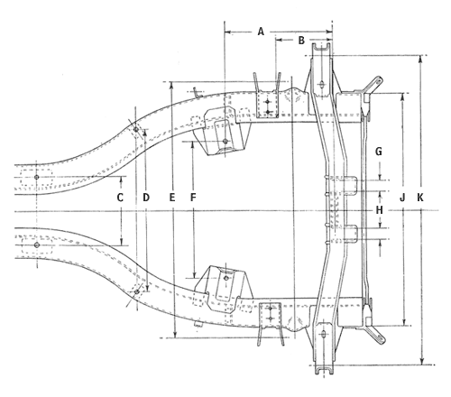 rotoflex chassis dimensions   canley classics